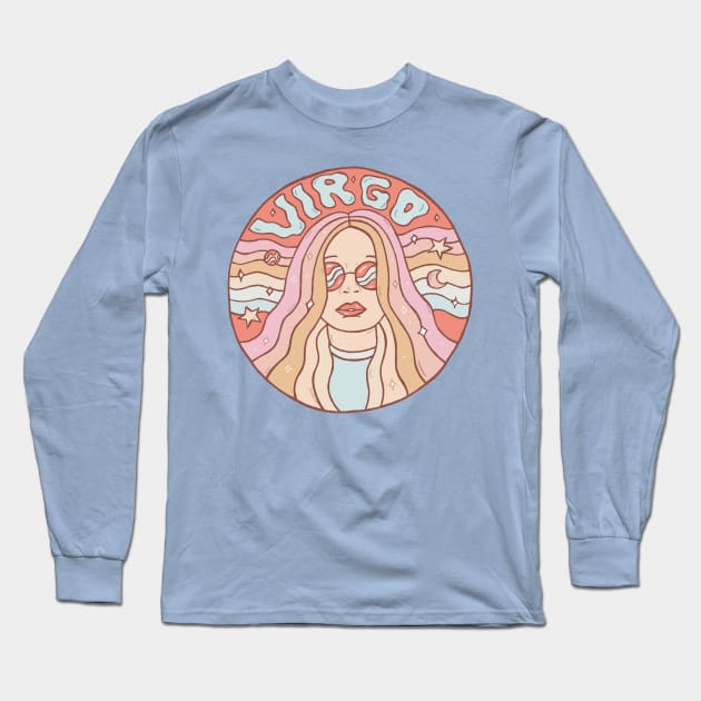 Virgo Long Sleeve T-Shirt by Doodle by Meg